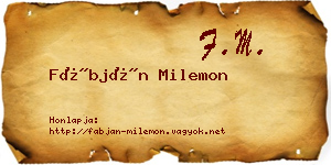Fábján Milemon névjegykártya