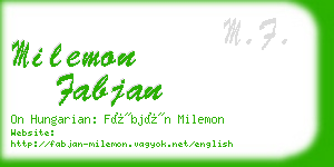 milemon fabjan business card